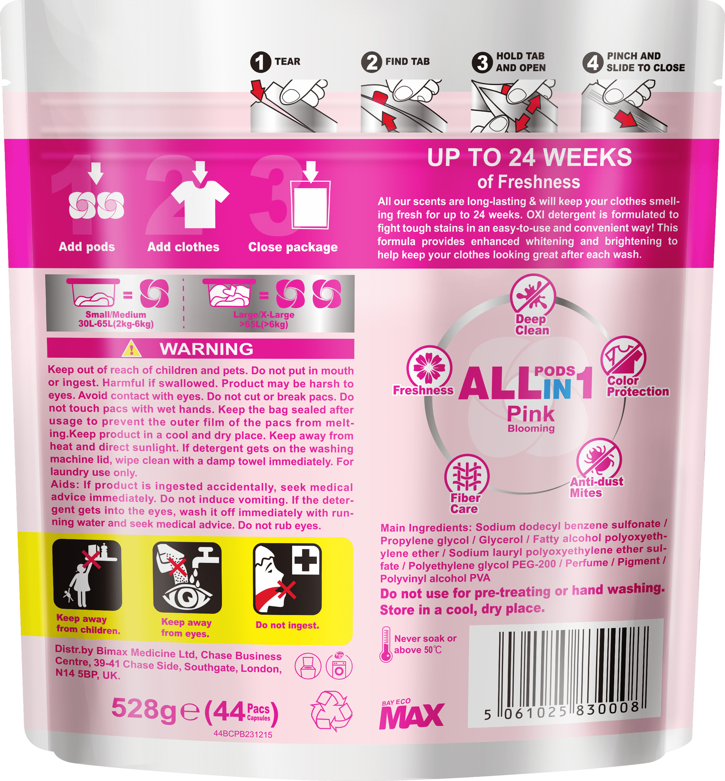ALL IN 1 LAUNDRY PODS-PINK BLOOMING