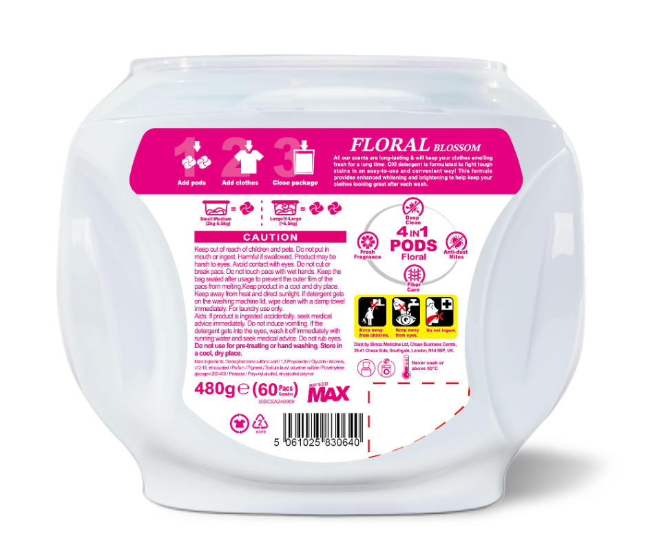 4D LAUNDRY PODS (FLORAL BLOSSOM)