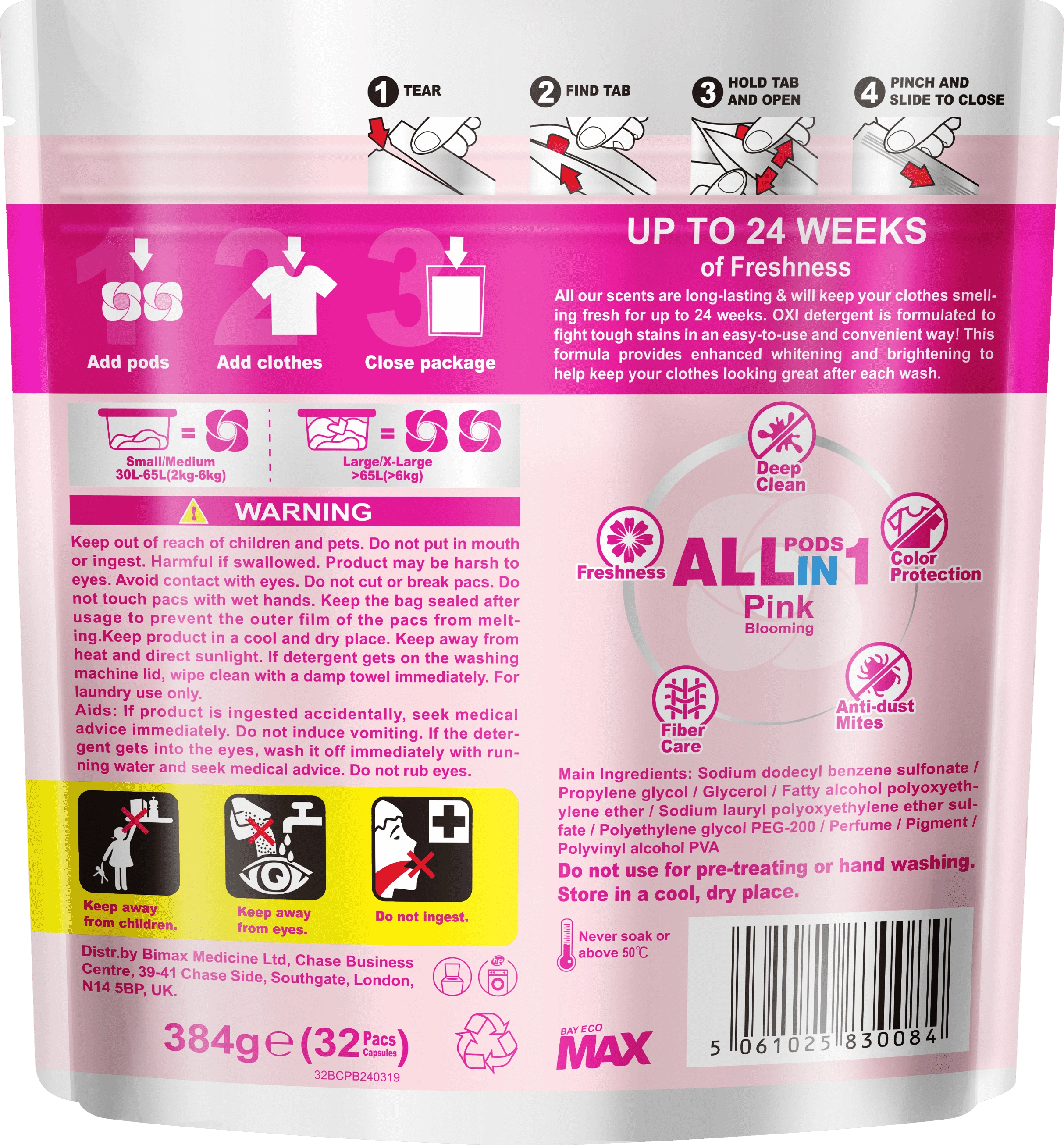 ALL IN 1 LAUNDRY PODS-PINK BLOOMING