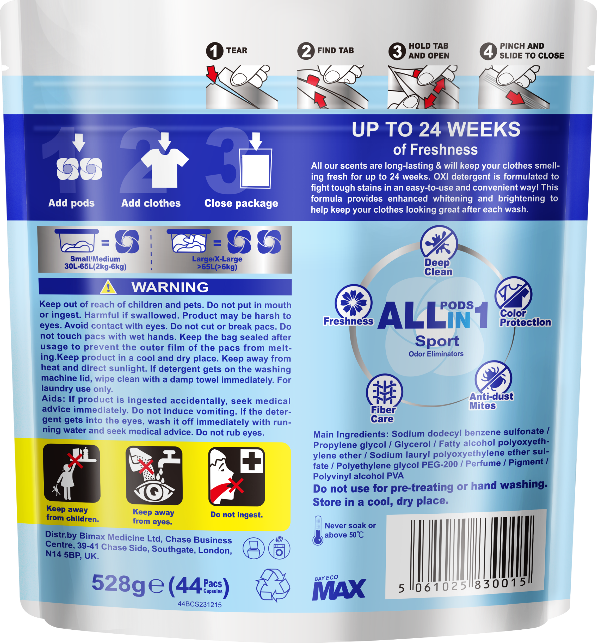 ALL IN 1 LAUNDRY PODS-SPORT