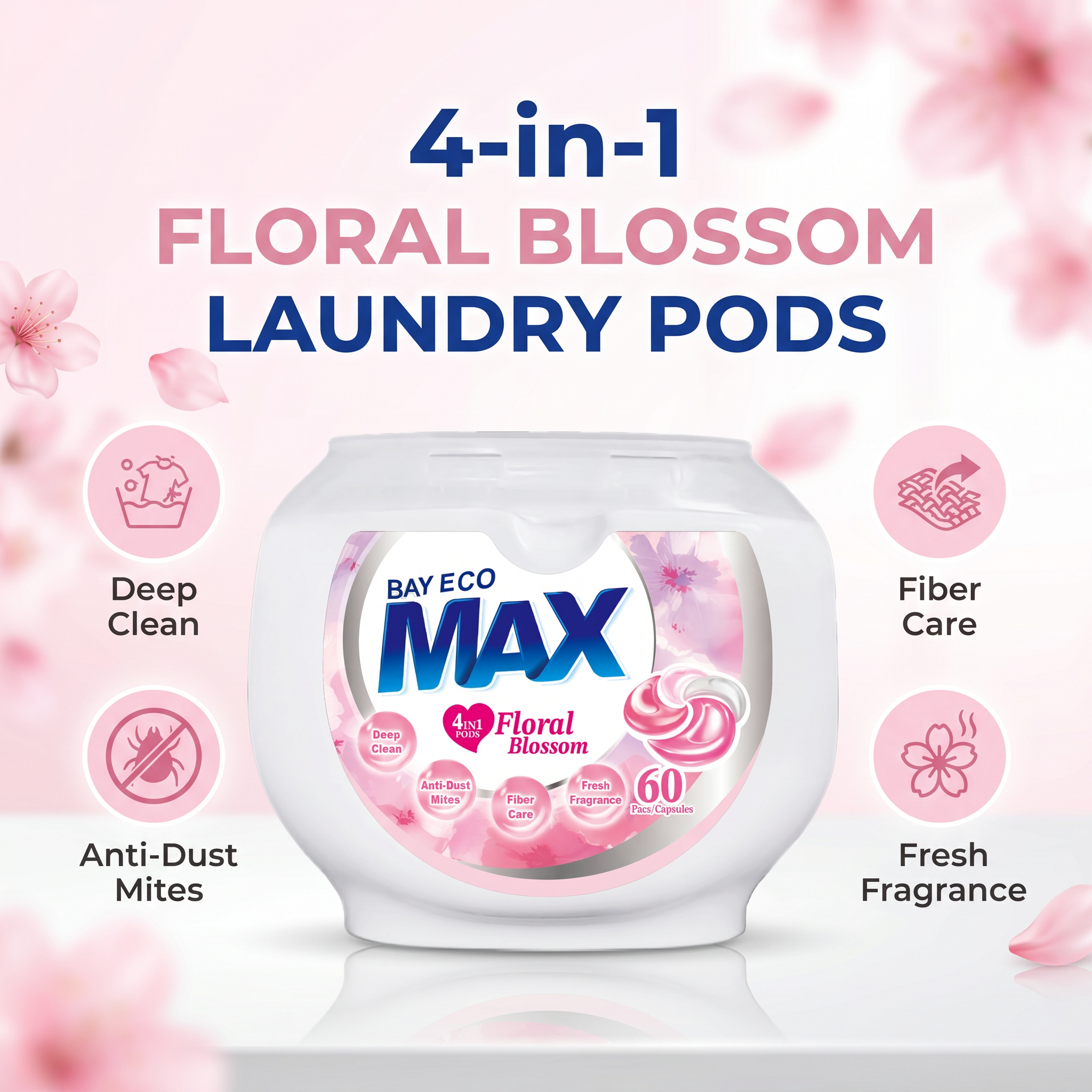 4D LAUNDRY PODS (FLORAL BLOSSOM)