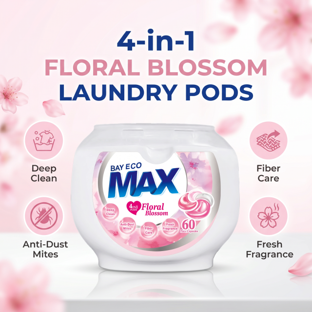 4D LAUNDRY PODS (FLORAL BLOSSOM)