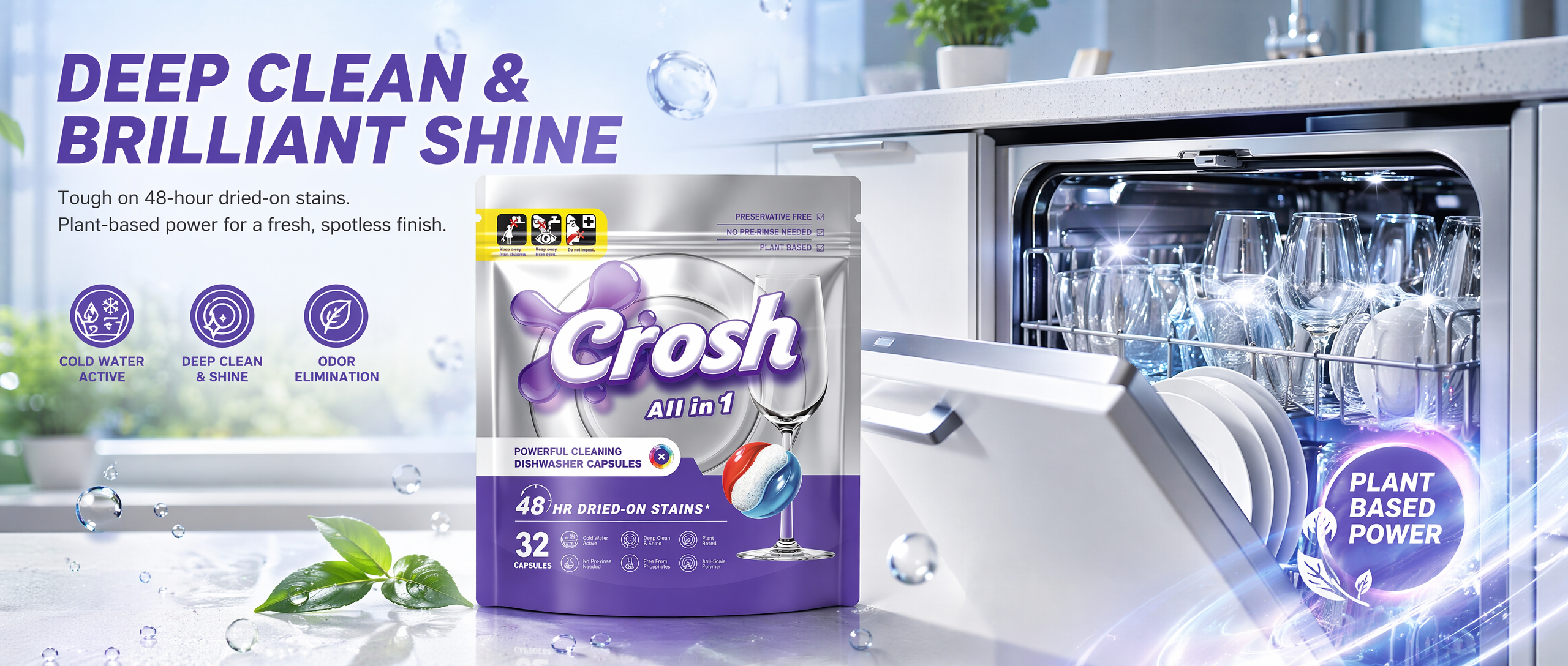 CROSH All in 1 Dishwasher Capsules