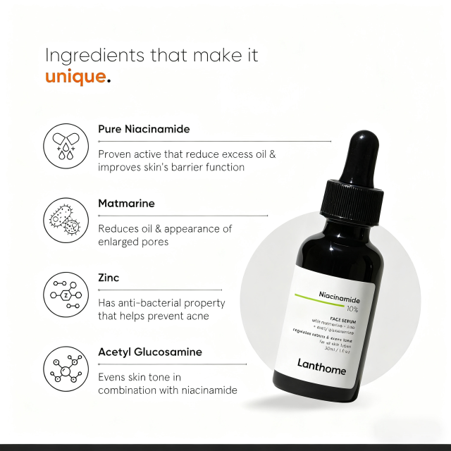 Private Label Korean Niacinamide Serum Acne Control Oil Skin Hydrating Brightening Face Serum for Uneven Skin Tone