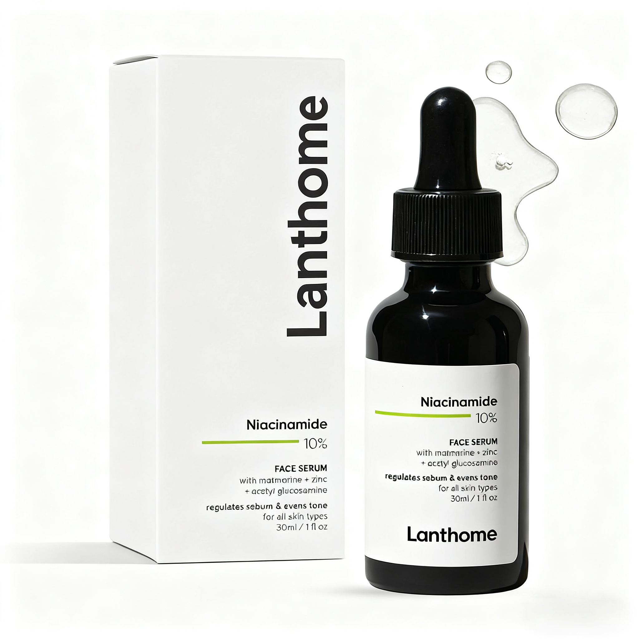Private Label Korean Niacinamide Serum Acne Control Oil Skin Hydrating Brightening Face Serum for Uneven Skin Tone