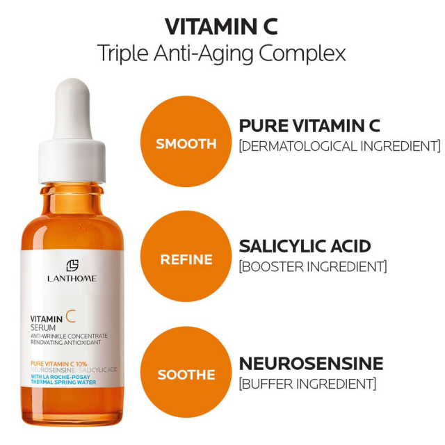 Private Label 10% Pure Vitamin C Serum for Face Care Whitening Brightening Hydrating Moisturizing Facial Vitamin C Serum