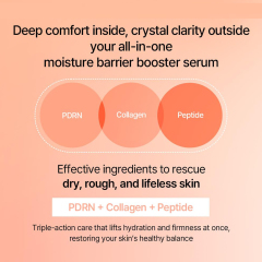 Korean Glass Skin Care PDRN Collagen Serum Firming Hydrating Revitalizing Face Lightweight Peptide Hydrating Moisturizer Serum