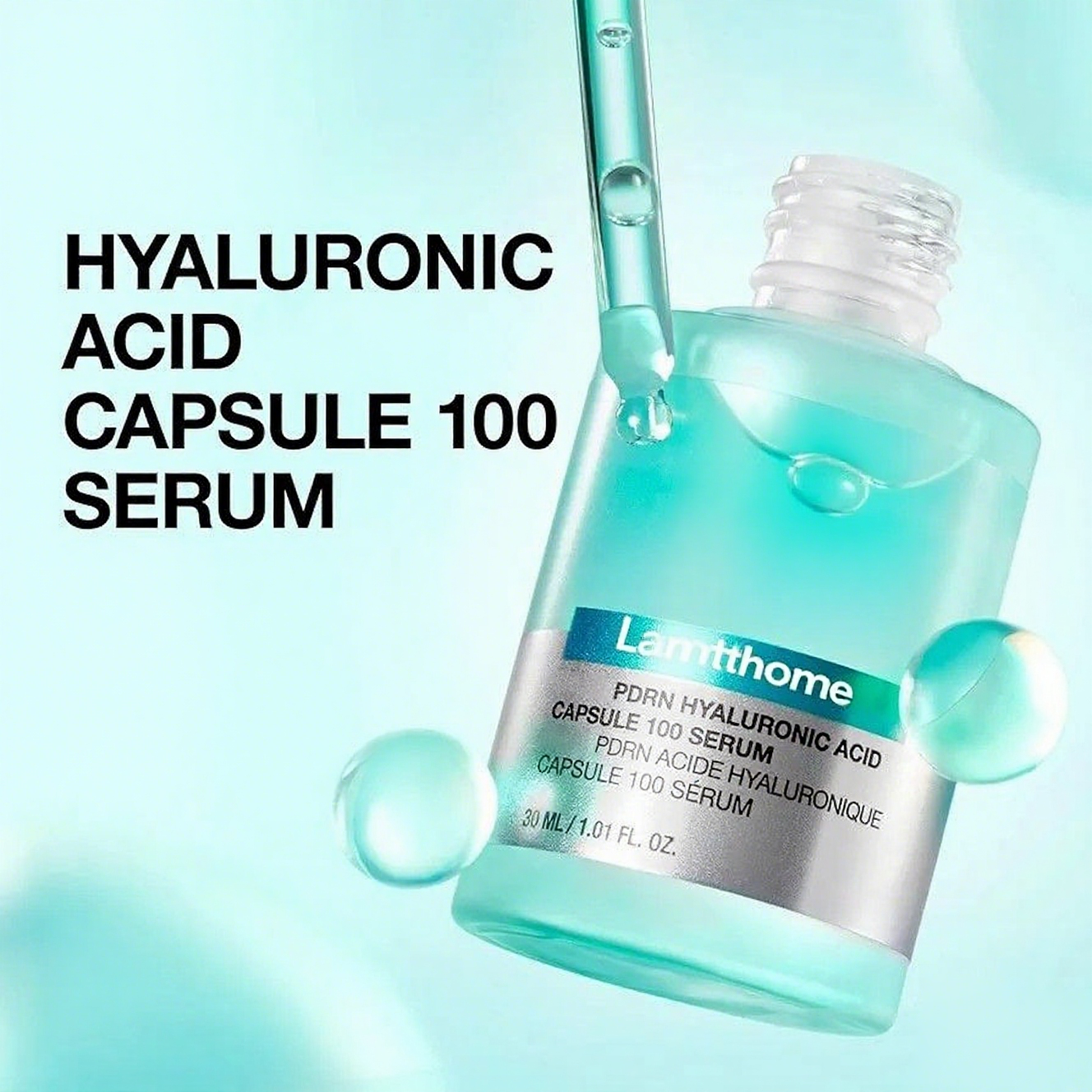 OEM PDRN Hyaluronic Acid Capsule 100 Serum Radiant Face Moisturizer Hydration Natural Color Fragrance Free 30ml/1.01fl.oz