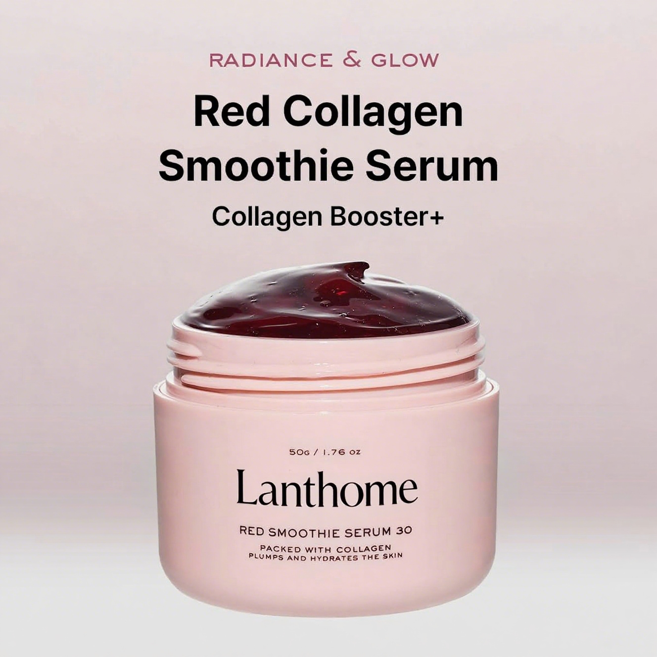 OEM Vegan 30% Red Collagen Niacinamide Jelly Cream Peptide Vitamin E Overnight Smoothie Serum Glowing Soothing Face Moisturizer