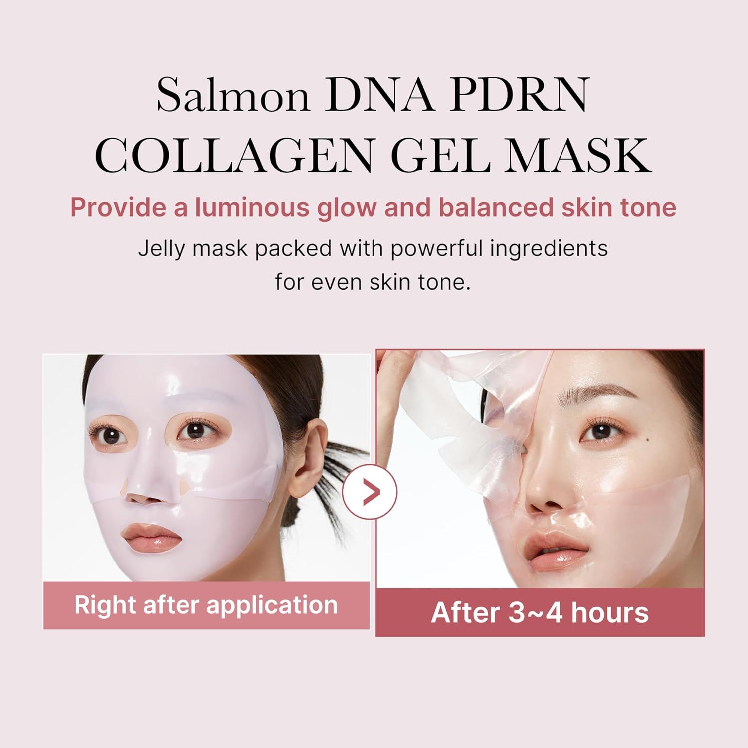 Custom Hala Vegan Korean Skincare Salmon DNA PDRN Pink Collagen Jelly Gel Facial Mask Sheet Hydrating Overnight Face Mask