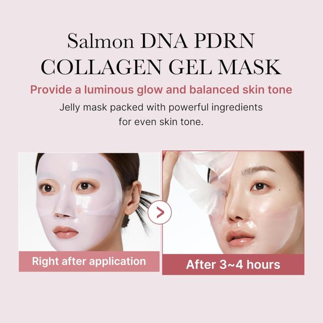 Custom Hala Vegan Korean Skincare Salmon DNA PDRN Pink Collagen Jelly Gel Facial Mask Sheet Hydrating Overnight Face Mask