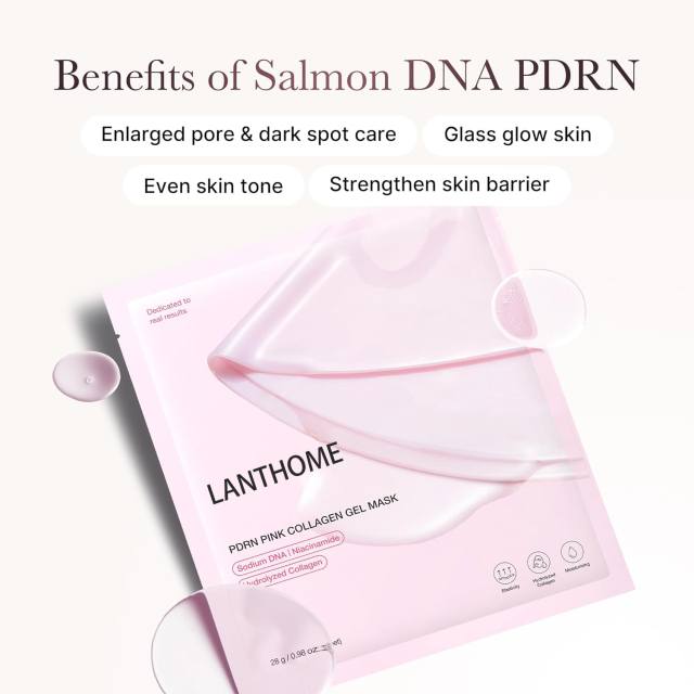 Custom Hala Vegan Korean Skincare Salmon DNA PDRN Pink Collagen Jelly Gel Facial Mask Sheet Hydrating Overnight Face Mask
