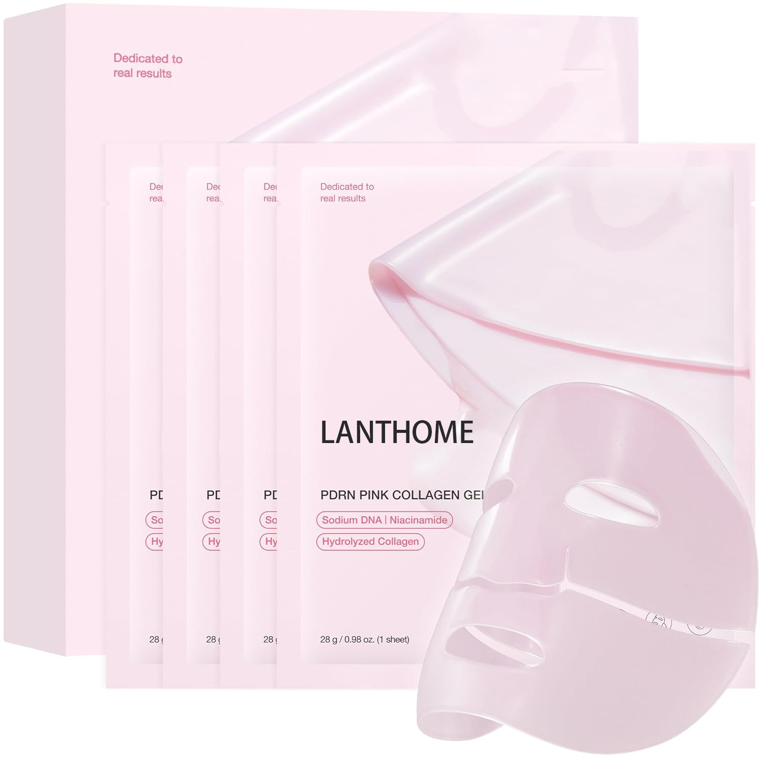 Custom Hala Vegan Korean Skincare Salmon DNA PDRN Pink Collagen Jelly Gel Facial Mask Sheet Hydrating Overnight Face Mask