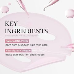 Custom Hala Vegan Korean Skincare Salmon DNA PDRN Pink Collagen Jelly Gel Facial Mask Sheet Hydrating Overnight Face Mask
