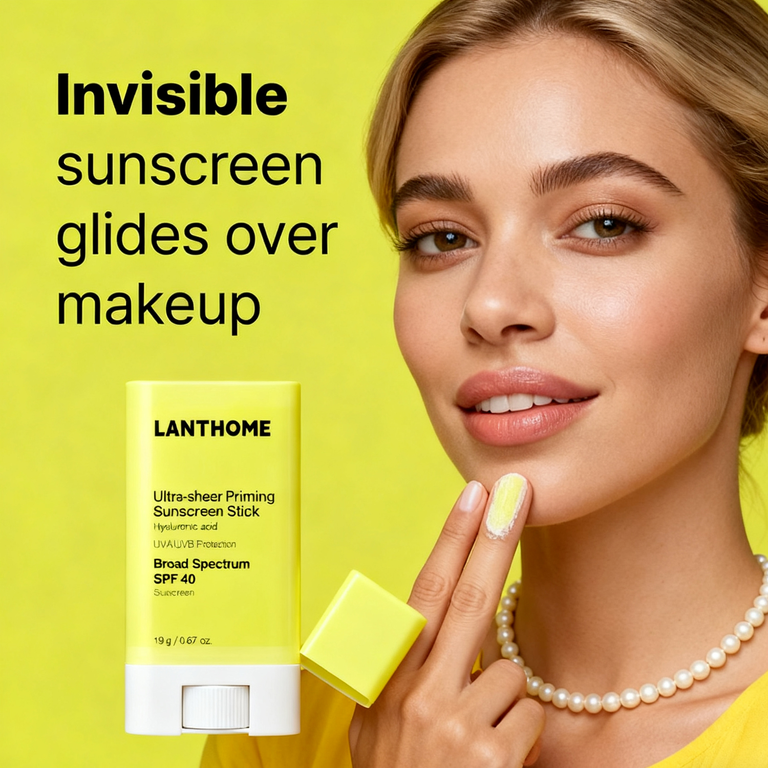 Private Label OEM SPF 40 UVA/UVB Protection Sunscreen Stick with Zinc Oxide Waterproof Facial Natural Reef Safe No White Cast
