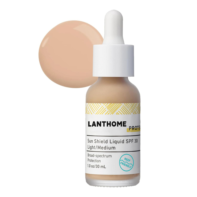 Private Label Sun Shield Liquid Zinc SPF 30 Tinted Sunscreen Serum Oil Bentonite Clay Foundation Makeup Primer Sunscreen