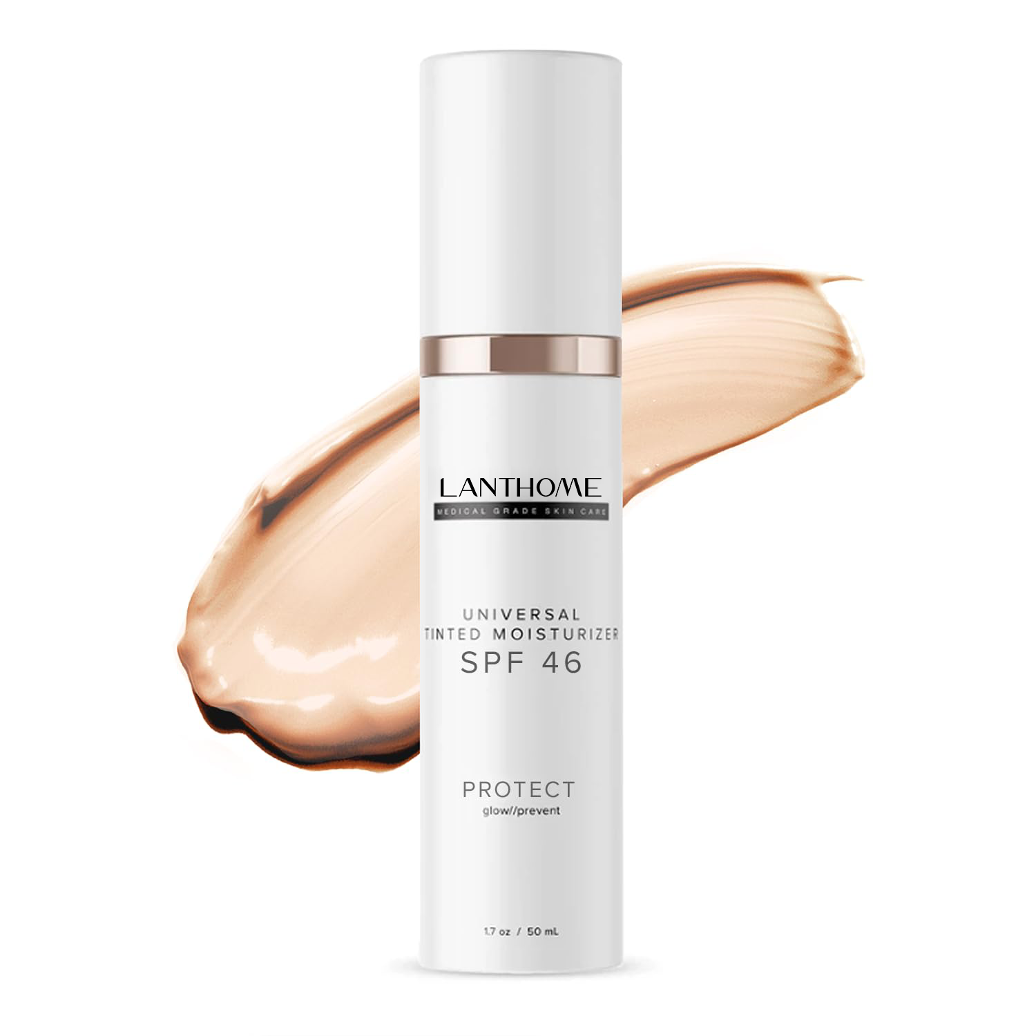 Vegan Mineral SPF46 Tinted Sunscreen Liquid Foundation Moisturizer Niacinamide Squalane Non-Nano Zinc Oxide Sunscreen