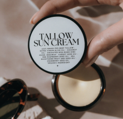Private Label SPF50 PA+++ Hyaluronic Acid Beef Tallow Sunscreen Sensitive Skin Friendly Long-Lasting Protection
