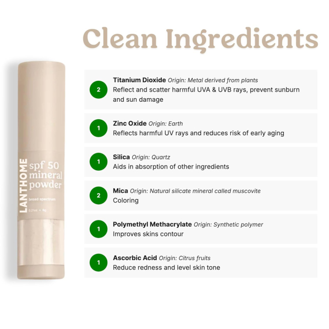Private Label Sunscreen Powder Kids SPF 50 Brush on Mineral Sunscreen Powder EWG Reef-Friendly for Kids Babies Parents