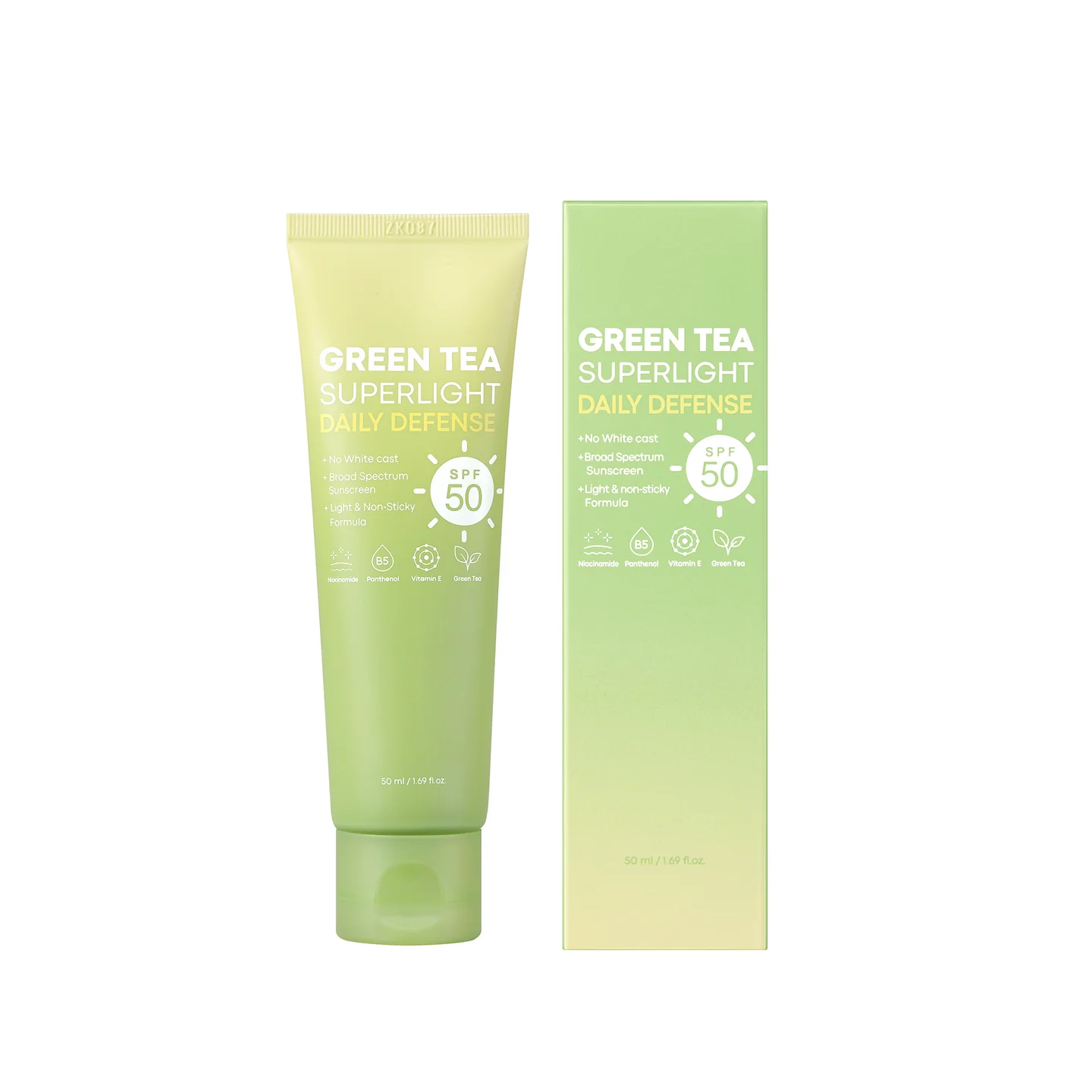 Private Label Vegan SPF50 Silky-Smooth Lightweight Cream No White Cast Non-Greasy Finish Powerful Skincare Benefits Sunscreen