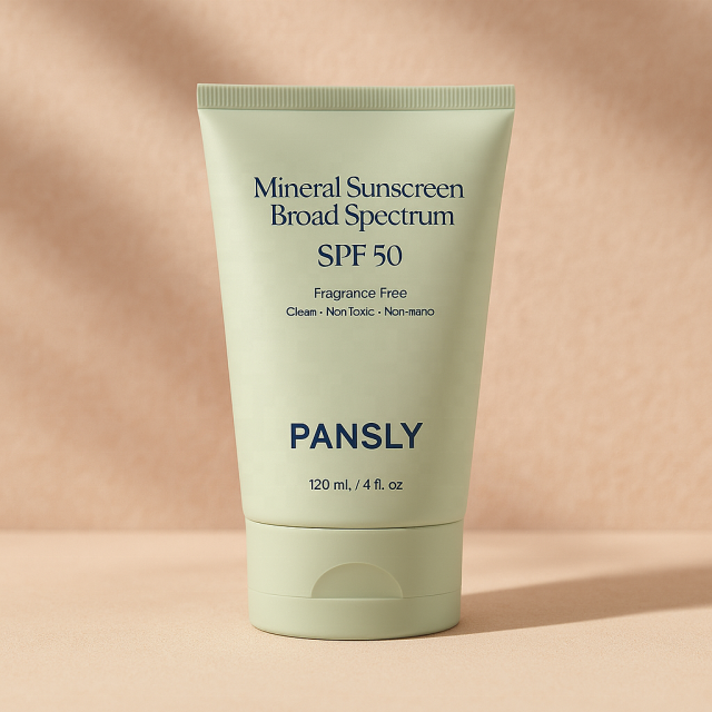 Aloe & Hyaluronic Acid SPF 50 Mineral Face UV Sunscreen Cream with Colored Setting Spray for Private Label