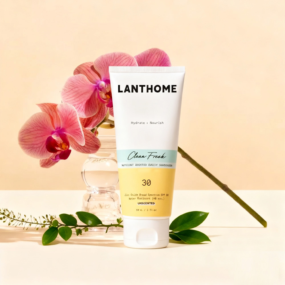OEM Vegan Mineral SPF30 Moisturizer Sunscreen Niacinamide Hyaluronic Acid Squalane Non-Nano Zinc Oxide Sunscreen