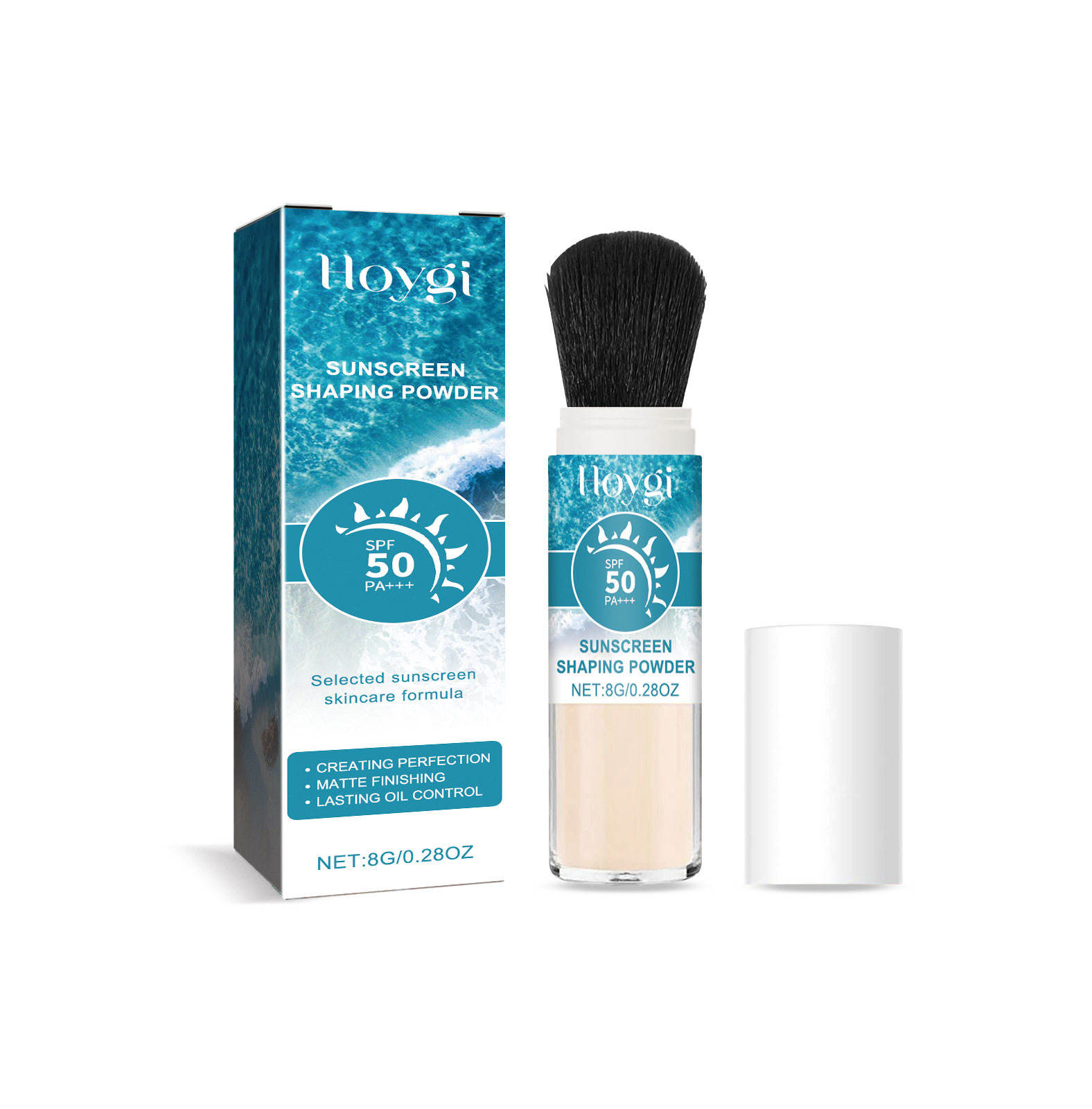 Private Label Lightweight Daily Face Protective Powder SPF50 Mild Waterproof Moisturizing Protection Makeup Sunscreen Powder