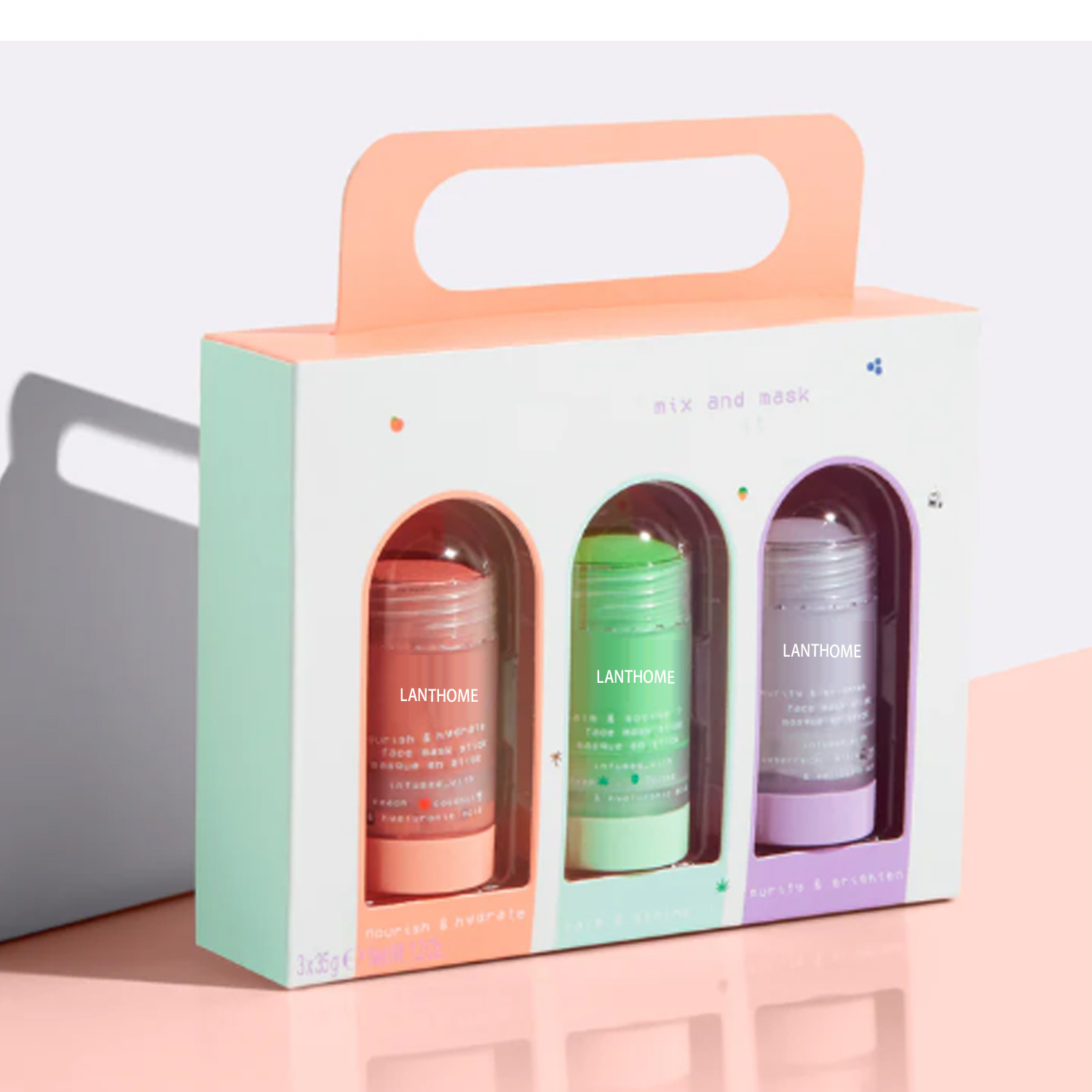 Private Label Mask Stick Skincare Set Kaolin Clay Salicylic Acid Hydrating Brightening Calming Vegan Face Stick Serum Set