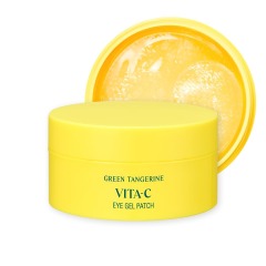 Private Label Green Tangerine Anti Wrinkle Collagen  Vitamin C Eye Patches Hydrating Gel Under Eye Masks