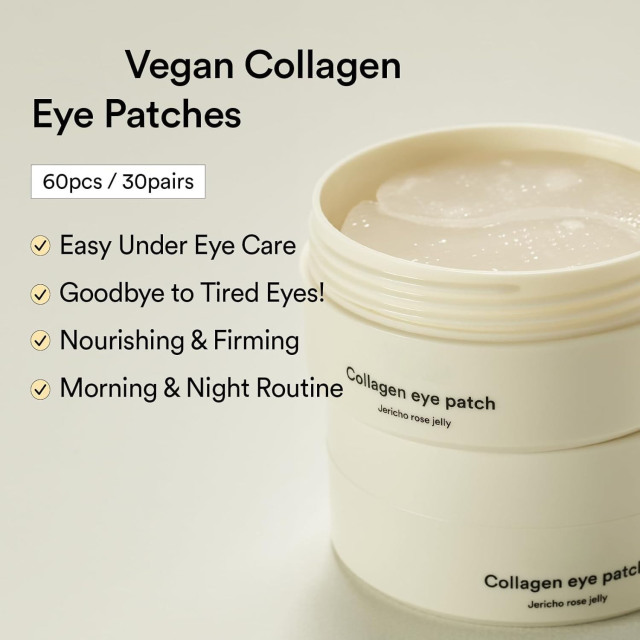 Private Label Collagen Eye Patch Jericho Rose Jelly Eyes Care Anti-Aging Eye Patch Crystal Collagen Under Eye Mask Patches