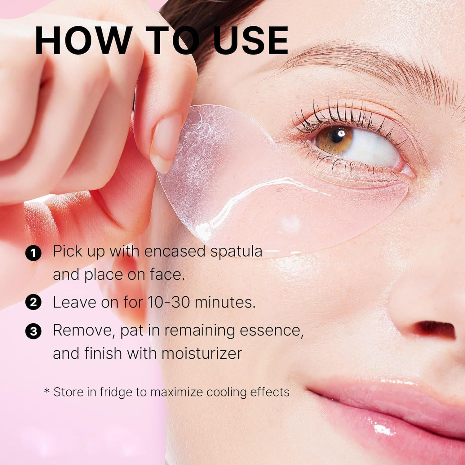 OEM Collagen Pink Peptide Hydrogel Eye Mask Orgnaic Moisturizing Remove Dark Circles Eye Bags Fine Lines Hydrogel Eye Patches