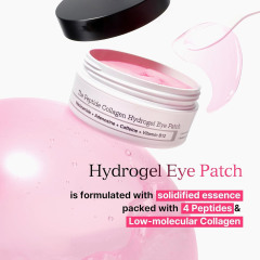 OEM Collagen Pink Peptide Hydrogel Eye Mask Orgnaic Moisturizing Remove Dark Circles Eye Bags Fine Lines Hydrogel Eye Patches
