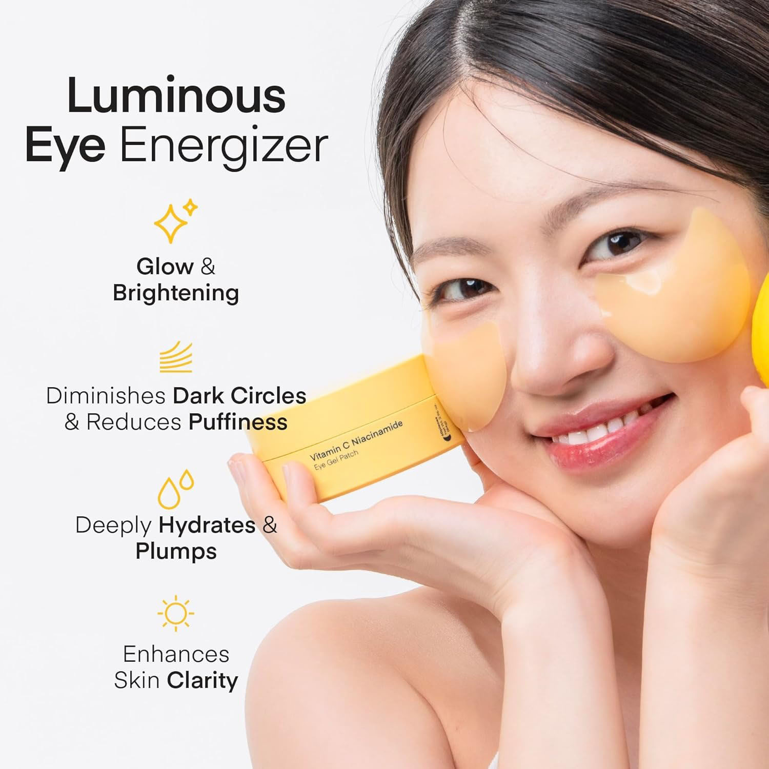 Private Label Vitamin C Eye Patches Brightening & Hydrating Under Eye Masks Tranexamic Acid Caffeine Hyaluronic Acid Serum