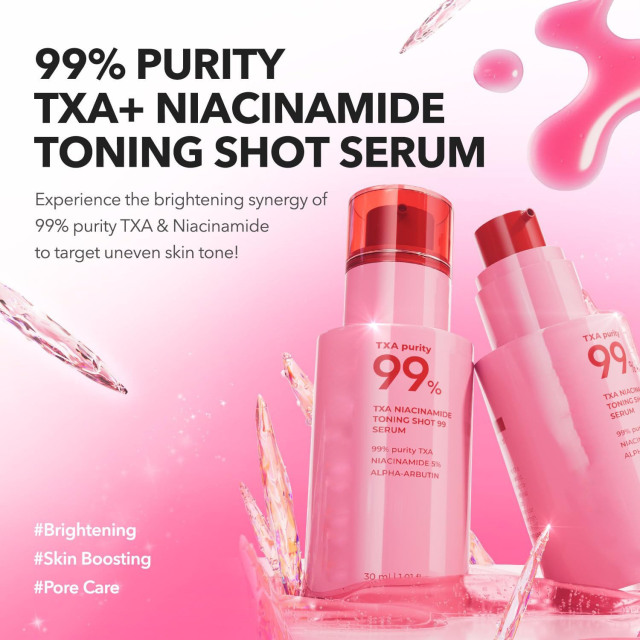 Private Label Pink Peptide TXA Niacinamide Face Cleanser Serum Toner Skin Care Set Whitening Vegan Organic Skin Care Set
