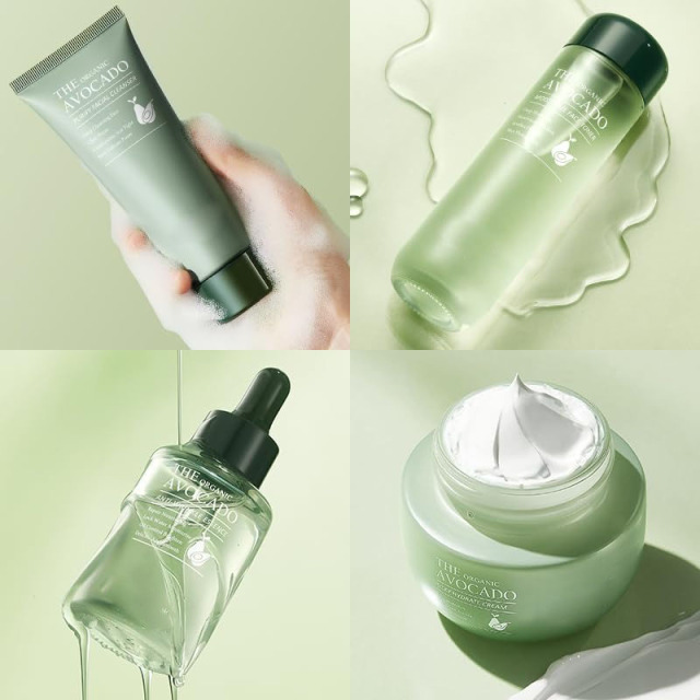 Private Label Savings Green Avocado Skin Care  Kojic Acid and Glutathione Face Care Kit