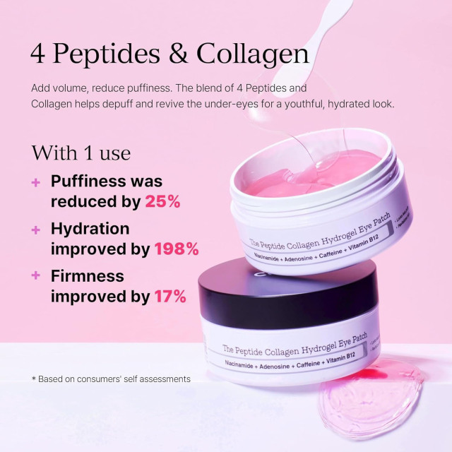 OEM Collagen Pink Peptide Hydrogel Eye Mask Orgnaic Moisturizing Remove Dark Circles Eye Bags Fine Lines Hydrogel Eye Patches