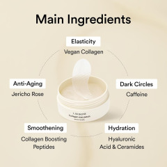 Private Label Collagen Eye Patch Jericho Rose Jelly Eyes Care Anti-Aging Eye Patch Crystal Collagen Under Eye Mask Patches
