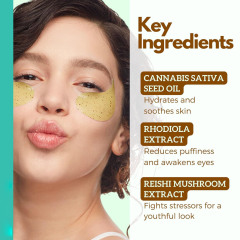 Private Label Under Eye Patches Soothing Oil-Infused Gel Eye Masks for Puffy Eyes and Dark Circles