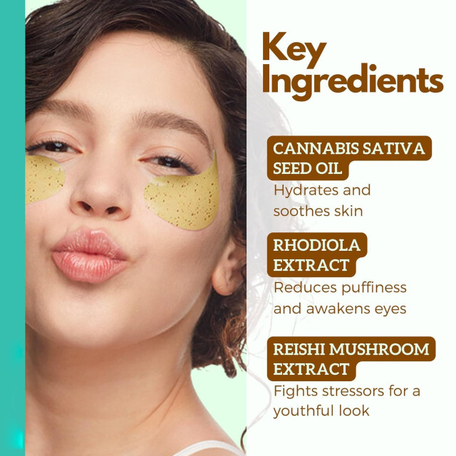 Private Label Under Eye Patches Soothing Oil-Infused Gel Eye Masks for Puffy Eyes and Dark Circles
