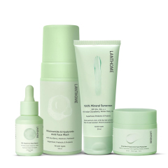 OEM Skincare Routine Kit Niacinamide  Face Wash Vitamin C Serum Moisturizer Brightening Hydrating UV Protection Skin Care Set