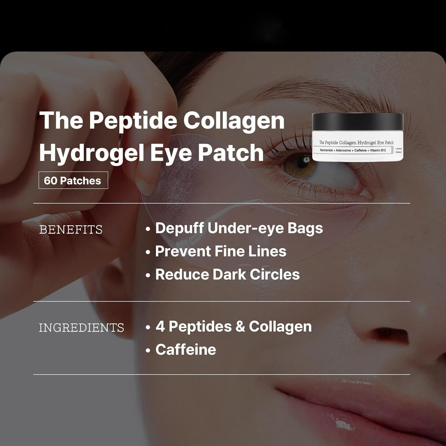 OEM Collagen Pink Peptide Hydrogel Eye Mask Orgnaic Moisturizing Remove Dark Circles Eye Bags Fine Lines Hydrogel Eye Patches