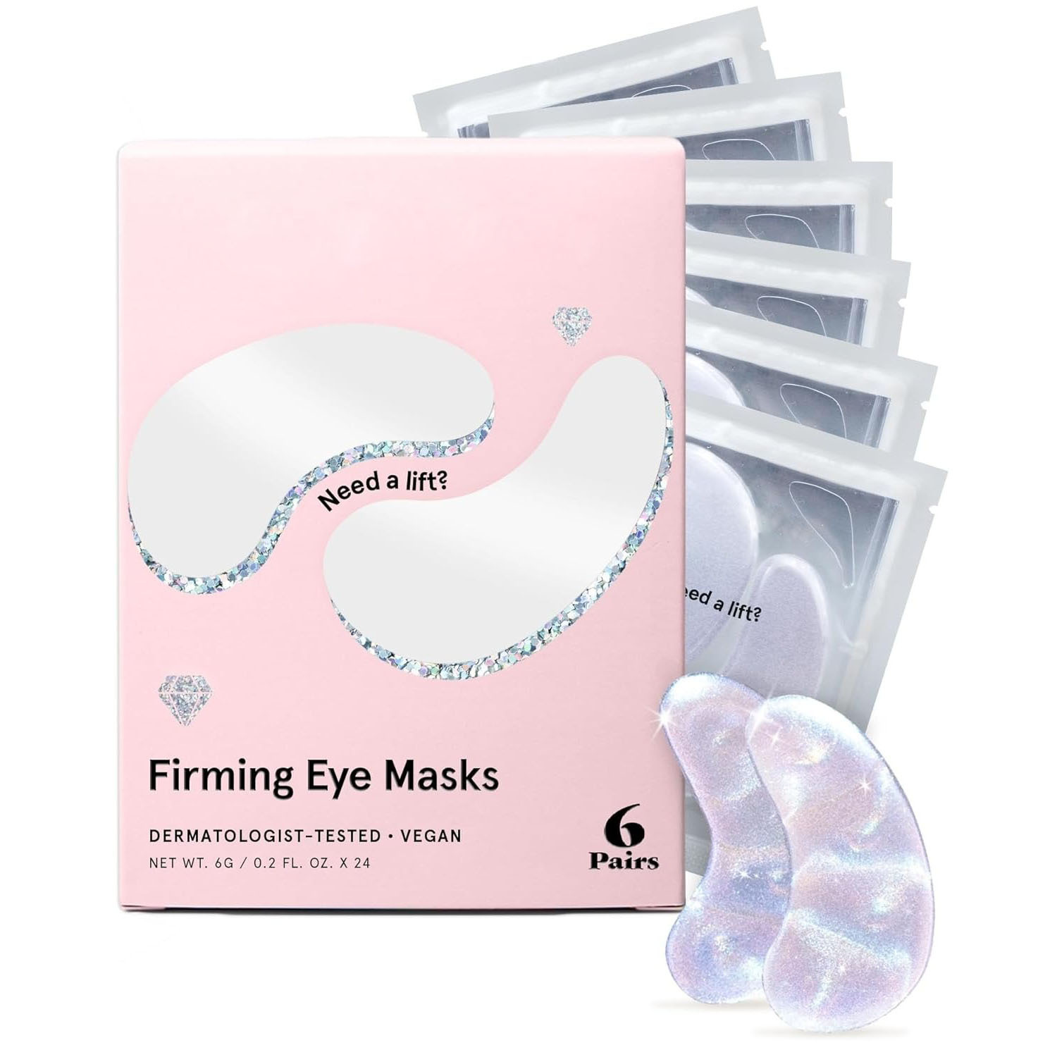 Private Label Vegan Diamond Rcie Extract Eye Patch Hydrating Firming Lightweight Gel Mask Eye Patches