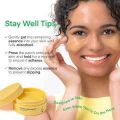 Private Label Vitamin C Eye Patches Brightening & Hydrating Under Eye Masks Tranexamic Acid Caffeine Hyaluronic Acid Serum