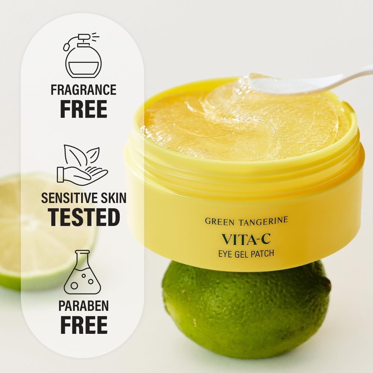 Private Label Green Tangerine Anti Wrinkle Collagen  Vitamin C Eye Patches Hydrating Gel Under Eye Masks