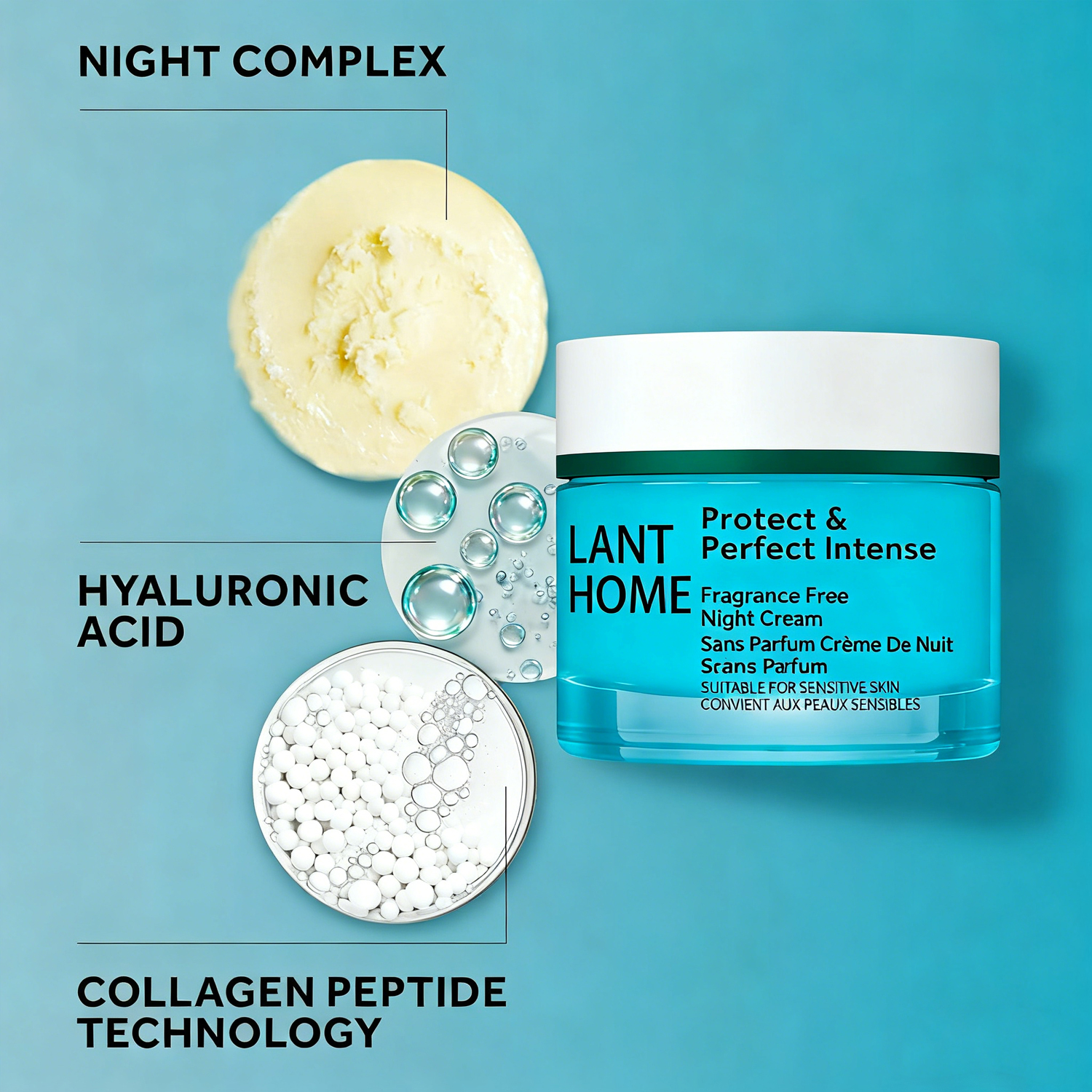 Custom Protect Perfect Advanced Repair Cream Retinol Peptides Intense Hydration Anti Aging B2B OEM ODM Fragrance Free Face Cream