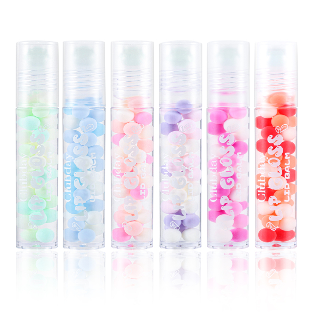 Private Label Roll-on Pearl Lip Glow Oil Hydrating Plumping Lip Gloss Stick Vegan Non-sticky Lip Oil Treatment for Dry Lips