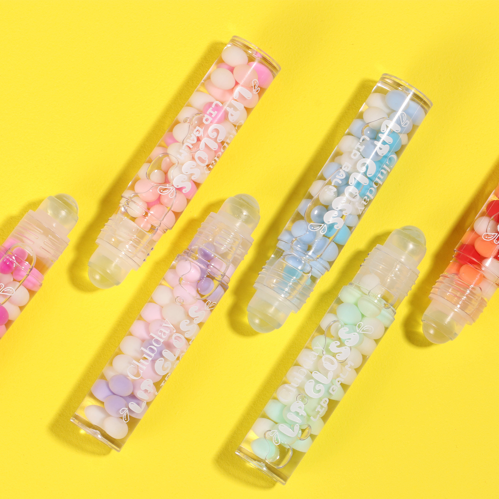 Private Label Roll-on Pearl Lip Glow Oil Hydrating Plumping Lip Gloss Stick Vegan Non-sticky Lip Oil Treatment for Dry Lips