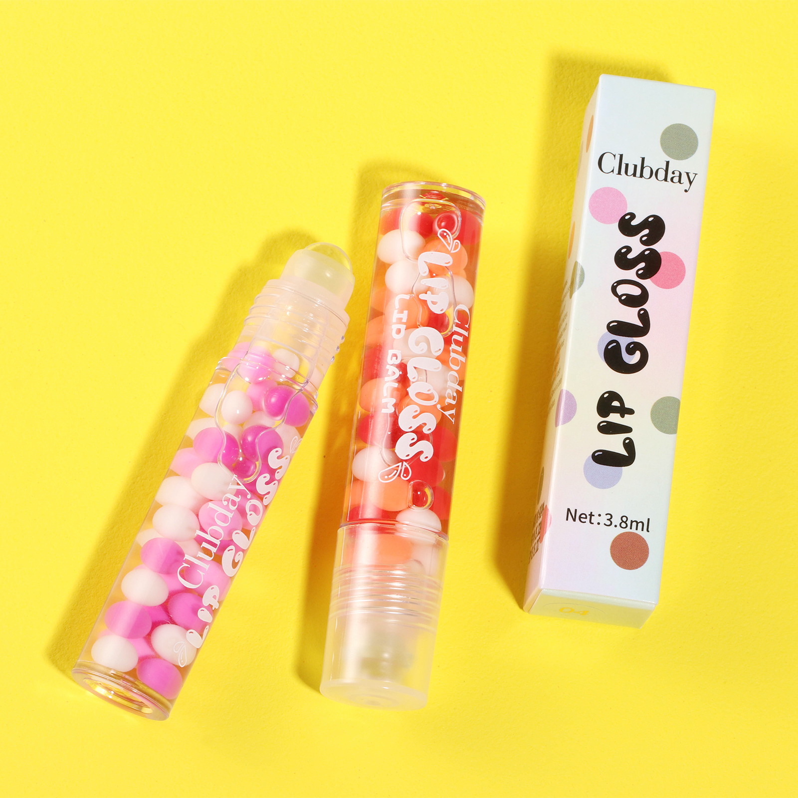 Private Label Roll-on Pearl Lip Glow Oil Hydrating Plumping Lip Gloss Stick Vegan Non-sticky Lip Oil Treatment for Dry Lips