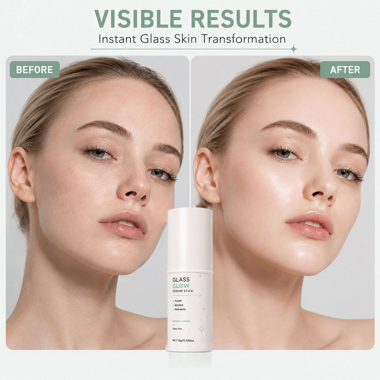Private Label Glass Slick Serum Stick for Face Glow Stick Hydrating Radiant Glass Skin Balm Moisturizing Face Serum Stick OEM