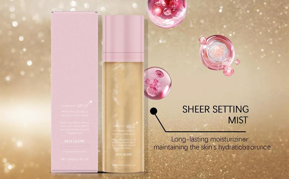 New Arrival Custom SPF 50 Sunscreen Broad Spectrum Shimmering Body Oil Mist Hydrating Makeup-Friendly Glow Spray